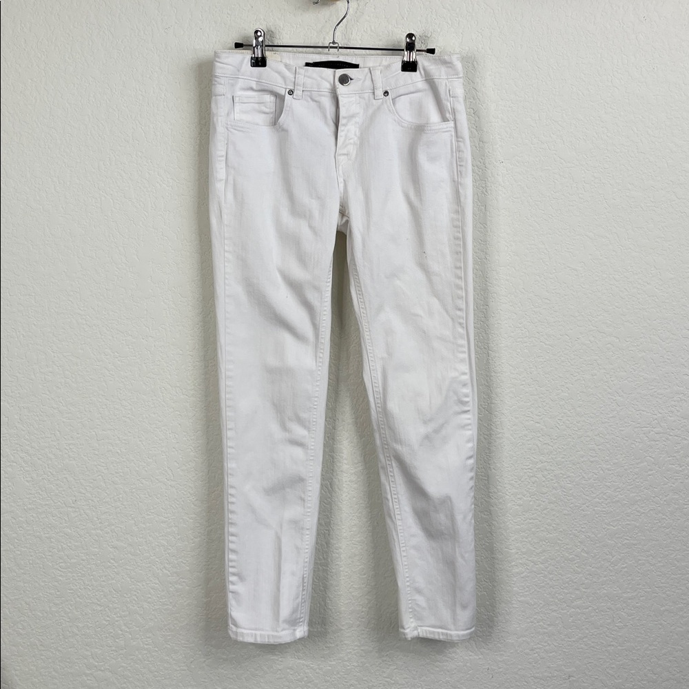 Victoria Beckham White Straight Leg Jeans